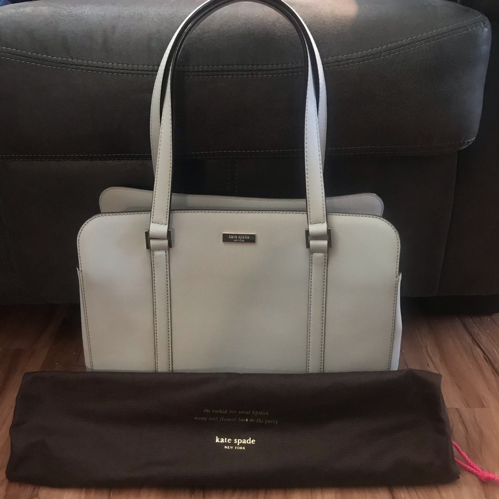 Kate Spade New York Light Gray Leather Purse
